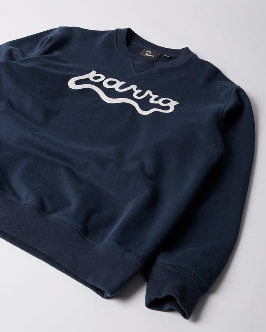 Water wave logo crew neck sweatshirt