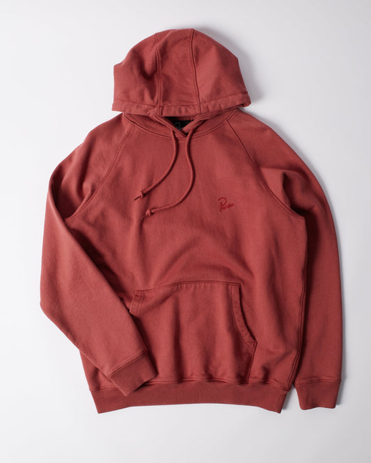 Script logo hooded sweatshirt