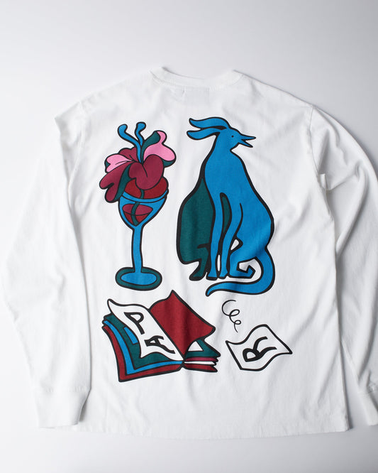 Wine and books long sleeve t-shirt